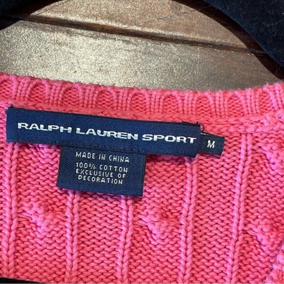 Ralph Lauren Sport v neck sweater M - Picture 3 of 6